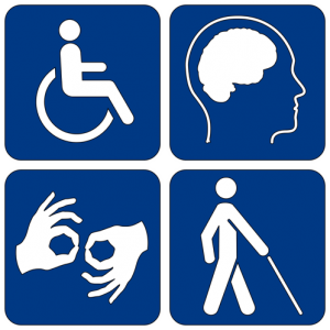 Image showing four common accessibility signs - decorative