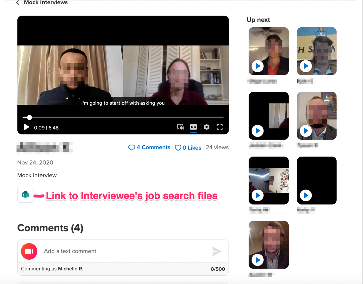 Screenshot showing a FlipGrid discussion stage.